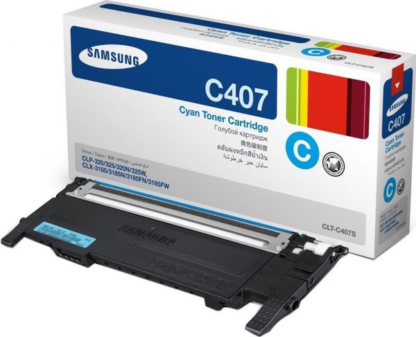 Заправка картриджа Samsung CLP-320/325/CLX-3185 (CLT-C407S) синий (1500 стр.)
