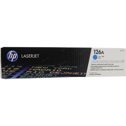Заправка картриджа HP Color Laser Jet Pro 100 M175a/Pro 200 M275/CP1025 126A (CE311A) голубой