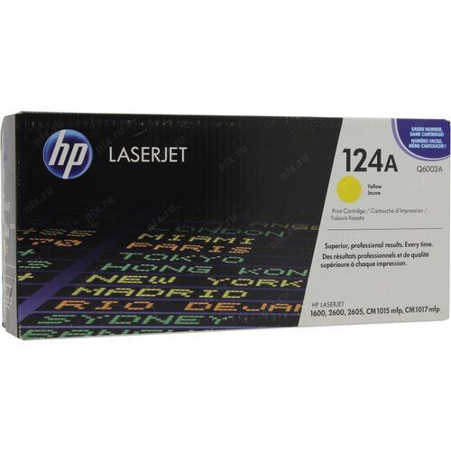 Заправка картриджа HP Color Laser Jet 1600/2600/2605 124A (Q6002A ) желтый (2000 стр)