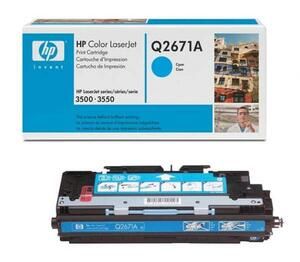 Заправка картриджа HP Color Laser Jet 3500/3550/3700 309A (Q2671A) голубой (4000 стр)