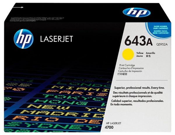 Заправка картриджа HP Color Laser Jet 4700 643A (Q5952A) желтый (10000 стр)