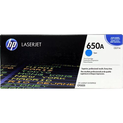 Заправка картриджа HP Color LaserJet CP5520/5525 650A (CE271A) голубой (15000 стр)