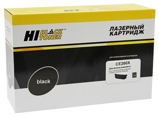 Картридж Hi-Black (HB-CE260X) для HP CLJ CP4025/4525, Восстановленный, Bk, 17K