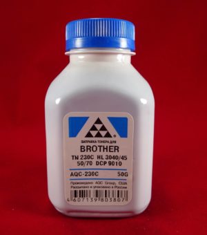 Тонер Brother TN 230C HL 3040/45/50/70/DCP 9010 cyan (фл. 50г) AQC фас. Россия